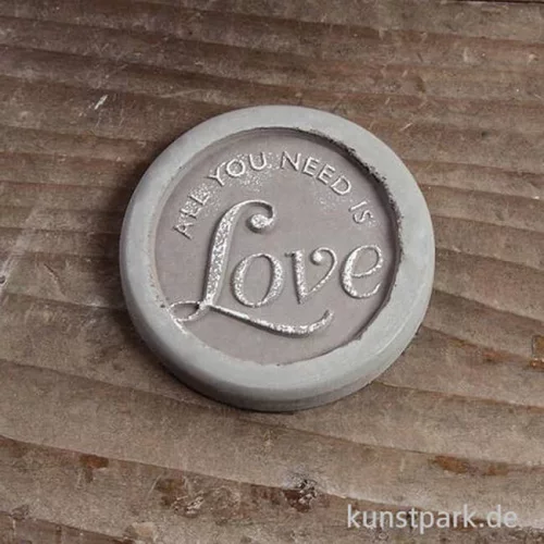 Artikelbild 2 des Artikels “Gießform Label - All you need is Love - 45 mm, 1 Stück “