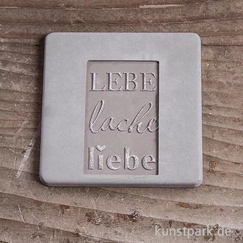 Artikelbild 2 des Artikels “Gießform Label - Lebe-lache-liebe - 40x65 mm, 1 Stück “