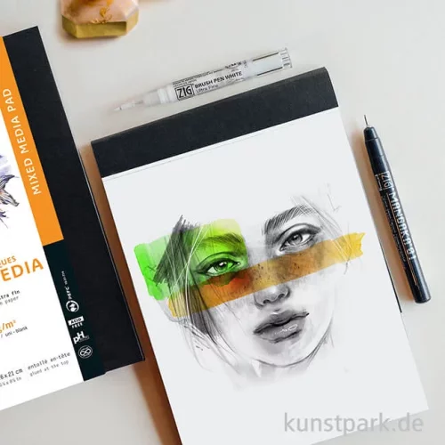 Artikelbild 2 des Artikels “Rhodia Mixed Media Block, 250g, 20 Blatt, DIN A4 “