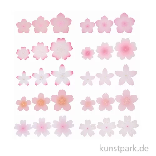 Artikelbild 2 des Artikels “Sakura Papierblüten - 60 Kirschblüten aus Papier “