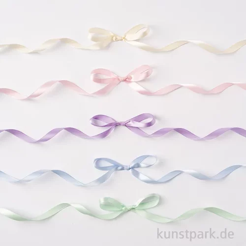 Artikelbild 2 des Artikels “Satinbänder in 5 Pastellfarben, je 10 mm x 4 Meter “