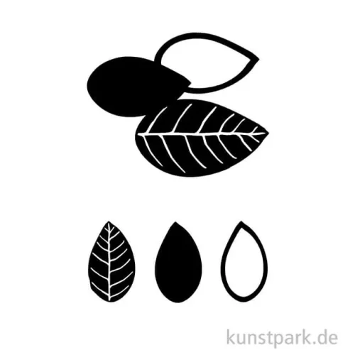 Artikelbild 2 des Artikels “Schablone - Blätter, mit Rakel, DIN A5 “