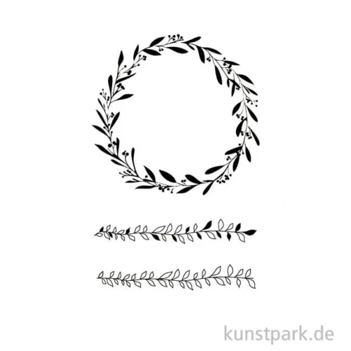 Artikelbild 2 des Artikels “Schablone - Blätterranken, mit Rakel, DIN A5 “