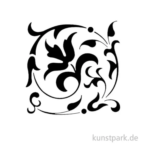 Artikelbild 2 des Artikels “Schablone - Floraler Schnörkel, Größe 110x110 mm “