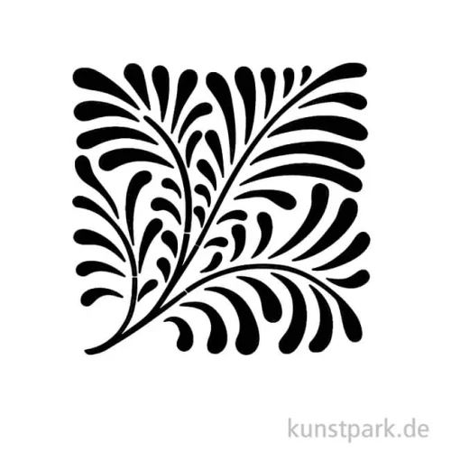 Artikelbild 2 des Artikels “Schablone - Jugendstil Farn, Größe 110x110 mm “