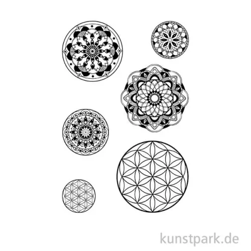 Artikelbild 2 des Artikels “Schablone Mandala DIN A4, inklusive Rakel “
