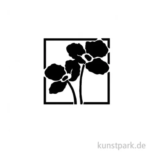 Artikelbild 2 des Artikels “Schablone - Mohnblumen, Größe 72x72 mm “