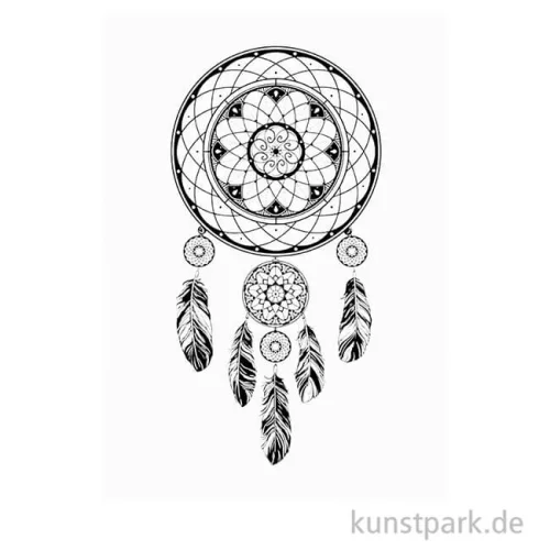 Artikelbild 2 des Artikels “Schablone Traumfänger DIN A4, inklusive Rakel “