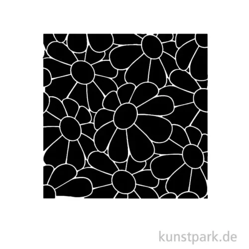 Artikelbild 2 des Artikels “Schablone - Verrückte Gänseblümchen, Größe 110x110 mm “