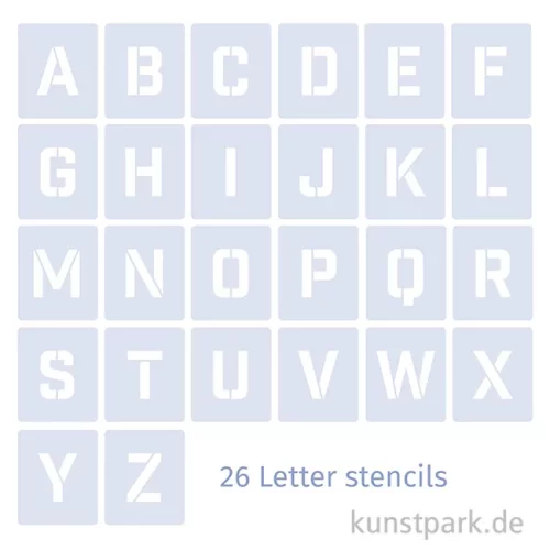 Artikelbild 2 des Artikels “Schablonen - Alphabet Set mit 26 Großbuchstaben, Höhe je 5 cm “