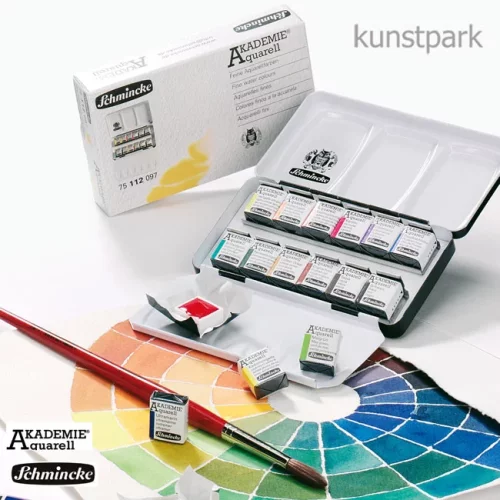 Artikelbild 2 des Artikels “Schmincke AKADEMIE Aquarellkasten mit 12 halben Näpfchen und 12 Reserve “