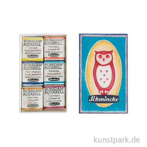 Artikelbild 2 des Artikels “Schmincke HORADAM Aquarell Set, Streichholzschachtel, 6 x 1/2 Näpfe “