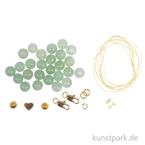Artikelbild 2 des Artikels “Schmuck Bastelset - Armband, Halbedelsteinperlen, Grüne Dongling Jade “