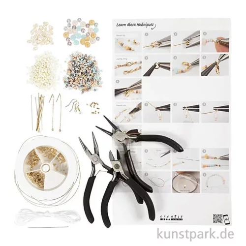 Artikelbild 2 des Artikels “Schmuck Starter Bastelset mit viel Zubehör - Klassische Perlen “