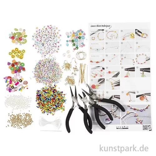 Artikelbild 2 des Artikels “Schmuck Starter Bastelset mit viel Zubehör - Leuchtende Farben “