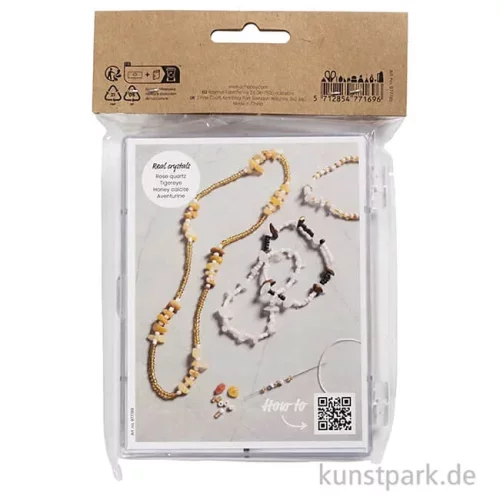 Artikelbild 2 des Artikels “Schmuckperlen Mix mit Zubehör, Kristalle, Beige, Braun, Rosa, Schwarz “