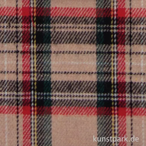 Artikelbild 2 des Artikels “Schottenkaro Tartan Stoff Zuschnitt - 50 x 68 cm Beige“