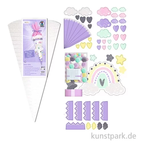 Artikelbild 2 des Artikels “Schultüten-Bastelset Easy Line Regenbogen mit viel Zubehör “