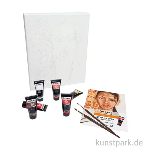 Artikelbild 2 des Artikels “Sennelier Abstract Acryl Malset mit Vorlage - Dayu Portrait “
