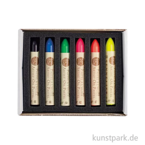 Artikelbild 2 des Artikels “Sennelier Ölpastellstifte - 6er Set, Fluofarben “