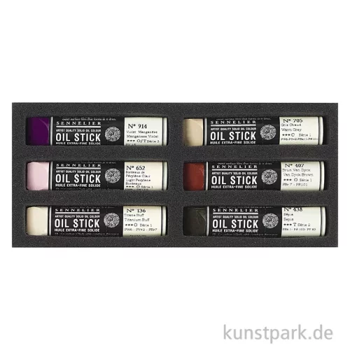 Artikelbild 2 des Artikels “Sennelier Ölsticks - 6er Set, dunkle Portraitfarben “