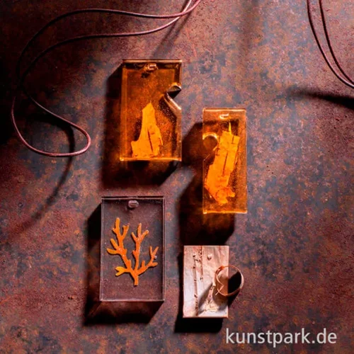 Artikelbild 2 des Artikels “Silikon Gießform - 13 Schmuck Anhänger, 15-50 x 6 mm “