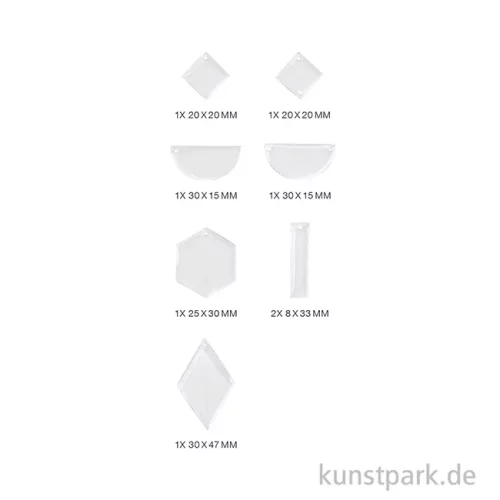 Artikelbild 2 des Artikels “Silikon Gießform - Anhänger, Geometrisch “