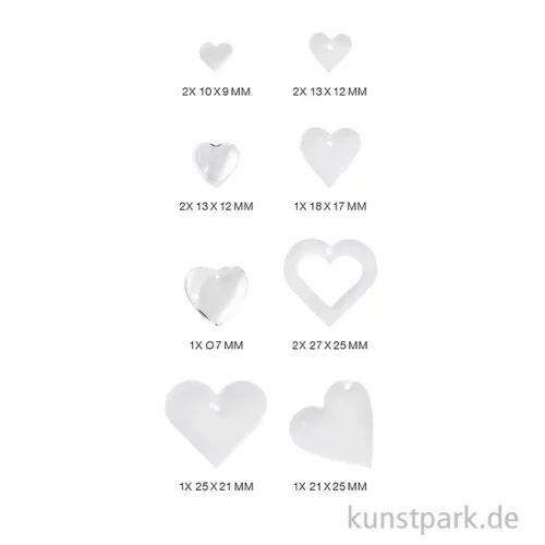 Artikelbild 2 des Artikels “Silikon Gießform - Anhänger, Herzen “