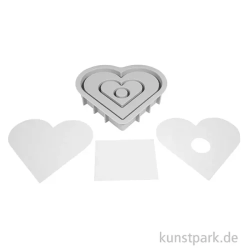 Artikelbild 2 des Artikels “Silikon Gießform - Kerzenständer Herz, 15,9 x 15 x 2,5 cm “