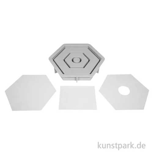Artikelbild 2 des Artikels “Silikon Gießform - Kerzenständer Hexagon, 16 x 14 x 2,5 cm “