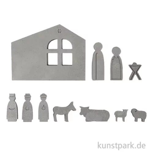 Artikelbild 2 des Artikels “Silikon Gießform - Krippe, 2-teilige Form mit 11 Motiven “