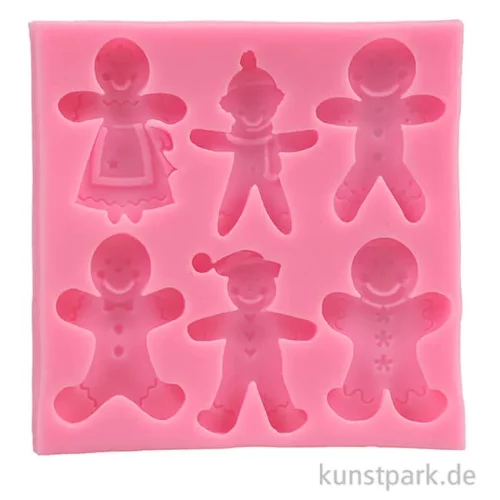 Artikelbild 2 des Artikels “Silikon-Gießform - Lebkuchen Figuren, 9,5 x 9,5 cm “