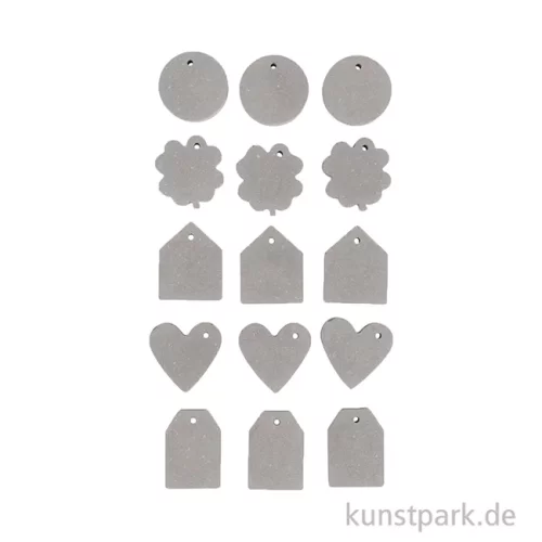 Artikelbild 2 des Artikels “Silikon Gießform - Mini Anhänger, 15 Motive, 14,5 x 26 x 1 cm “