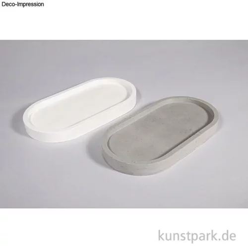 Artikelbild 2 des Artikels “Silikon Gießform - Untersetzer Oval, 17,8 x 9,5 x 1,6 cm “