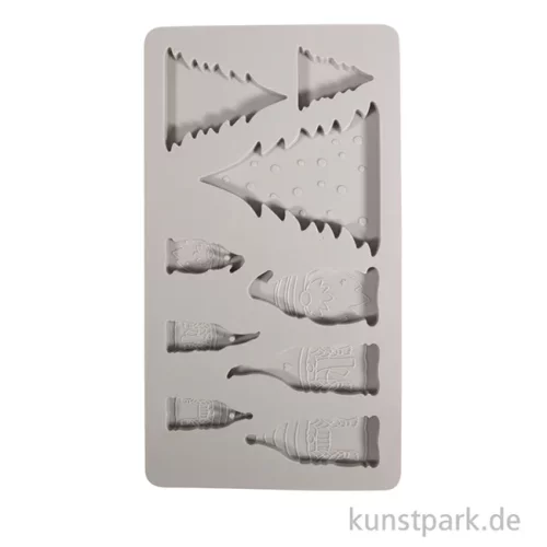 Artikelbild 2 des Artikels “Silikon Gießform - Wichtelfamilie, 9 Motive, 14,5 x 26 x 1 cm “