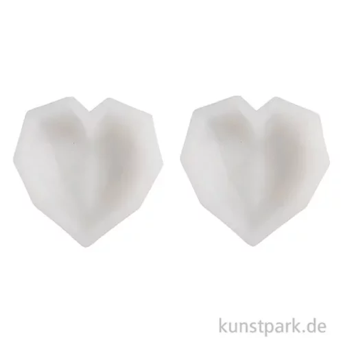 Artikelbild 2 des Artikels “Silikonformen, Facettiertes Herz, 6 x 5,8 x 2 cm, 2 Stück “