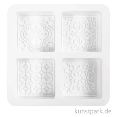 Artikelbild 2 des Artikels “Silikonformen, Quadratisch, Design, 6,8 x 2,4 cm, 4 Stück “