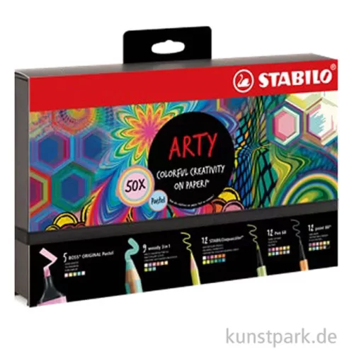 Artikelbild 2 des Artikels “STABILO ARTY Kreativ Set Pastel - Farbstifte + Marker, 50-teilig “