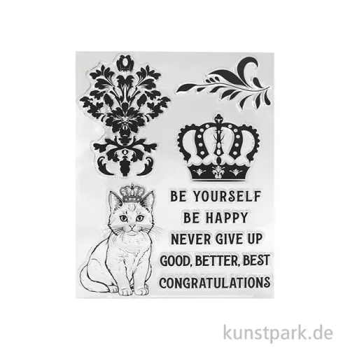 Artikelbild 2 des Artikels “Stamperia Acrylic Stamps - Alterego Crown and Cat, 14 x 18 cm “