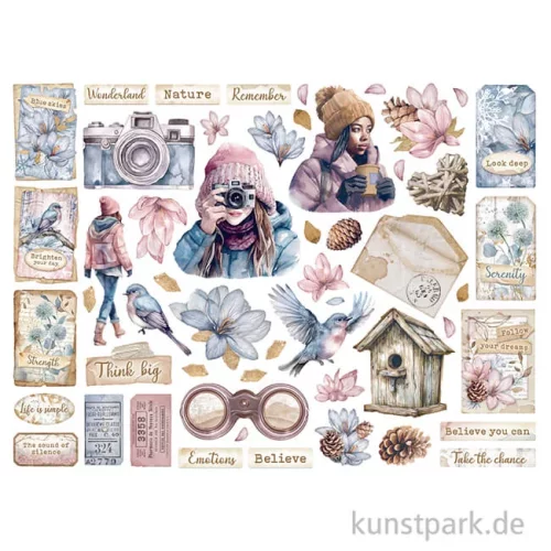 Artikelbild 2 des Artikels “Stamperia Die Cuts - Create Happiness Dewdrops, 53 Stanzteile “