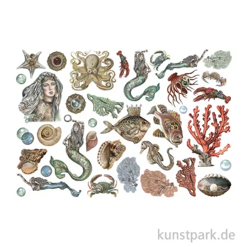 Artikelbild 2 des Artikels “Stamperia Ephemera Aufkleber - Songs of the Sea Mermaids “