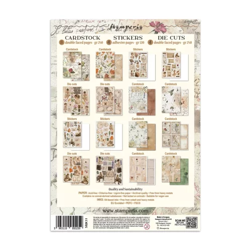 Artikelbild 2 des Artikels “Stamperia Junk Journal Set, 16 Blatt, A4 - Flowers and Poems “