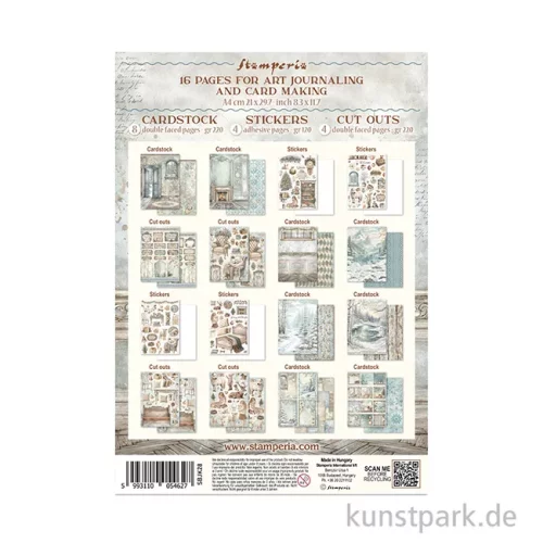Artikelbild 2 des Artikels “Stamperia Junk Journal Set, 16 Blatt, A4 - White Christmas “