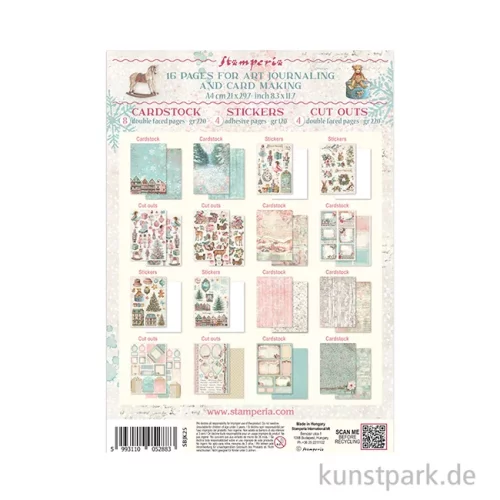 Artikelbild 2 des Artikels “Stamperia Junk Journal Set, 16 Blatt, A4 - Winter Magic “