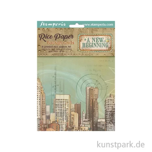 Artikelbild 2 des Artikels “Stamperia Reispapier Selection - A New Beginning Backgrounds, A6 “