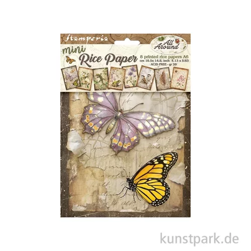 Artikelbild 2 des Artikels “Stamperia Reispapier Selection - All Around, 8 Blatt, A6 “