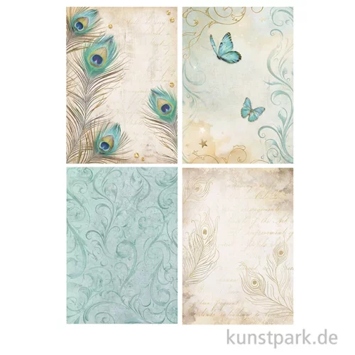 Artikelbild 2 des Artikels “Stamperia Reispapier Selection - Masquerade Backgrounds, A6 “
