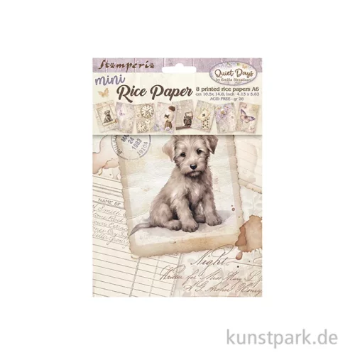 Artikelbild 2 des Artikels “Stamperia Reispapier Selection - Quiet Days, 8 Blatt, A6 “