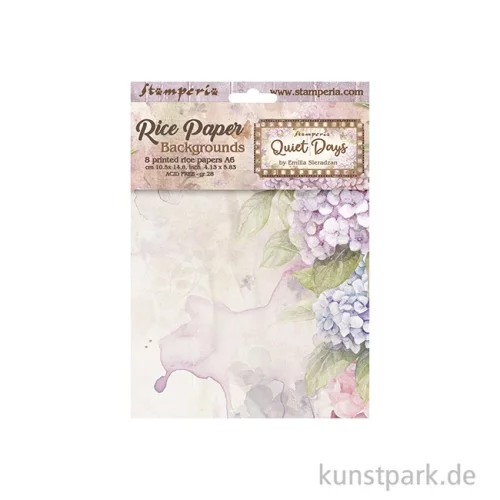 Artikelbild 2 des Artikels “Stamperia Reispapier Selection - Quiet Days Backgrounds, A6 “