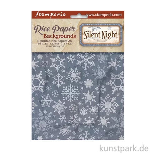 Artikelbild 2 des Artikels “Stamperia Reispapier Selection - Silent Night Backgrounds, A6 “